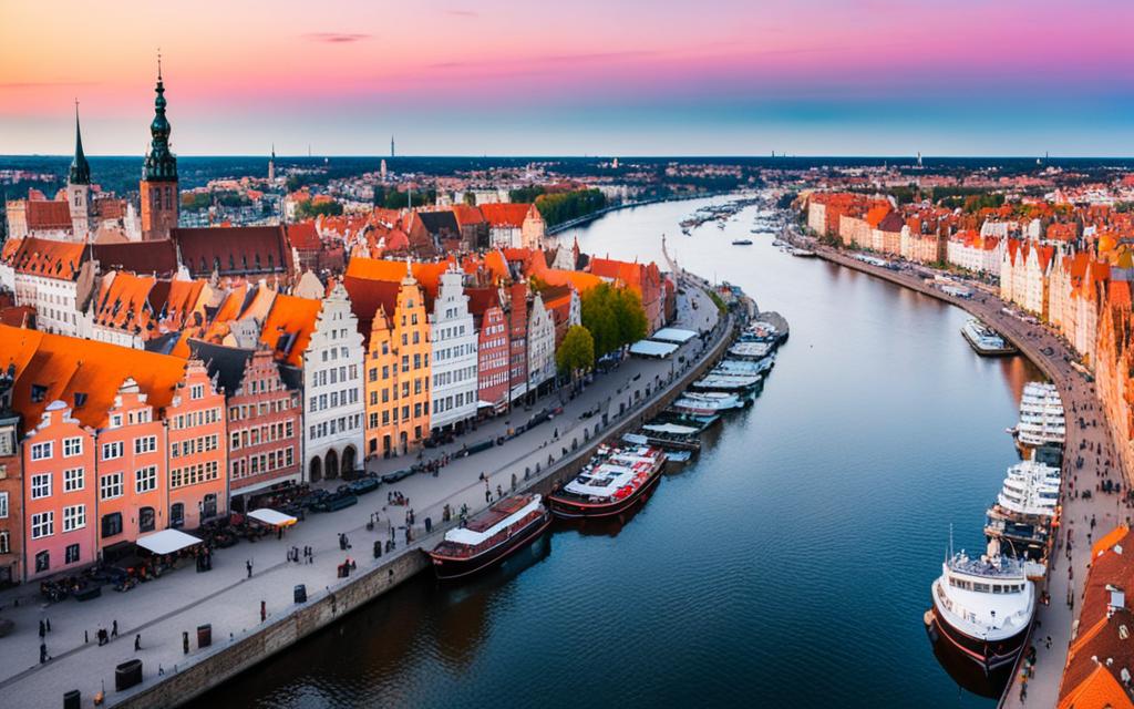 zachód słońca gdańsk